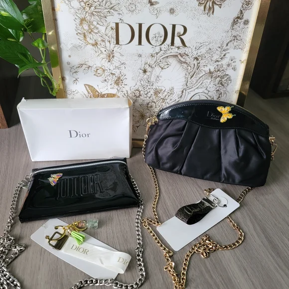 5pcs Dior Cosmetic Pouch, Ribbon And Framed Shopping Bag - Picture 3 of 15